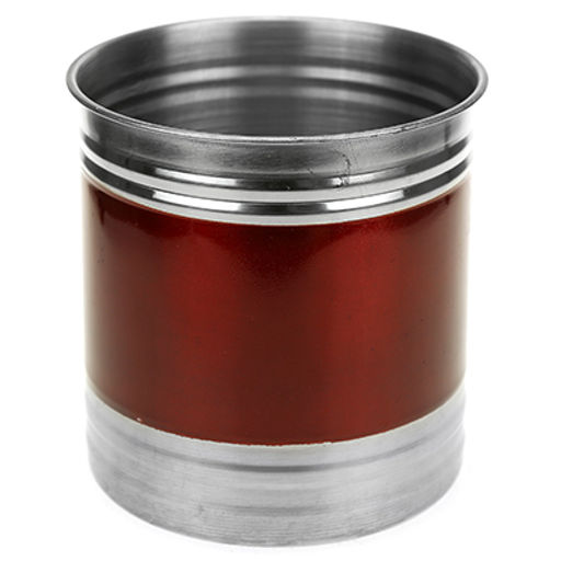 Банка для сыпучих продуктов из нержавеющей стали 1,4л, д12,5см, h13см, крышка пластмассовая с пароотводом, цветной корпус, бордовый, в коробке (Китай) - Домашняя мода фото 2