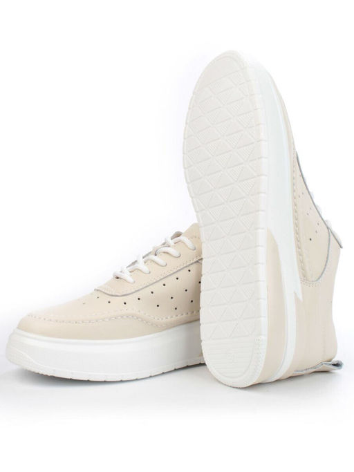 05-PDD188-1 BEIGE Кроссовки женские (натуральная кожа)