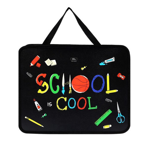Папка с ручками А4, 330 х 260 х 75 мм, пластиковая, ручки-тесьма, Calligrata School