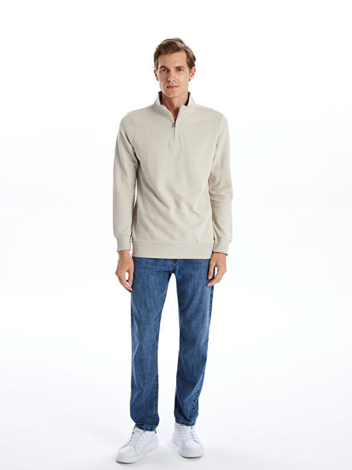 Dik Yaka Erkek Sweatshirt