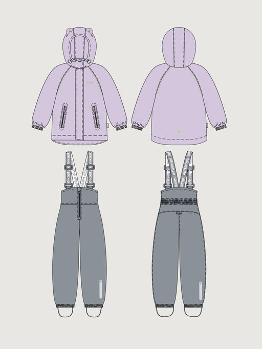 Костюм 7з0426 орхидея/светло-серый