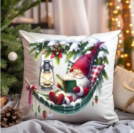 Наволочка декоративная новогодняя 45х45 на молнии, без наполнения