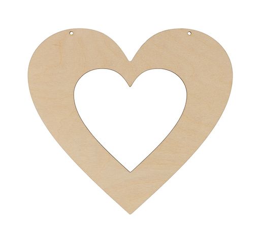 Заготовка для декорирования Mr. Carving ВД-858 Основа для венка Сердце фанера 20 х 22 х 0.4 см