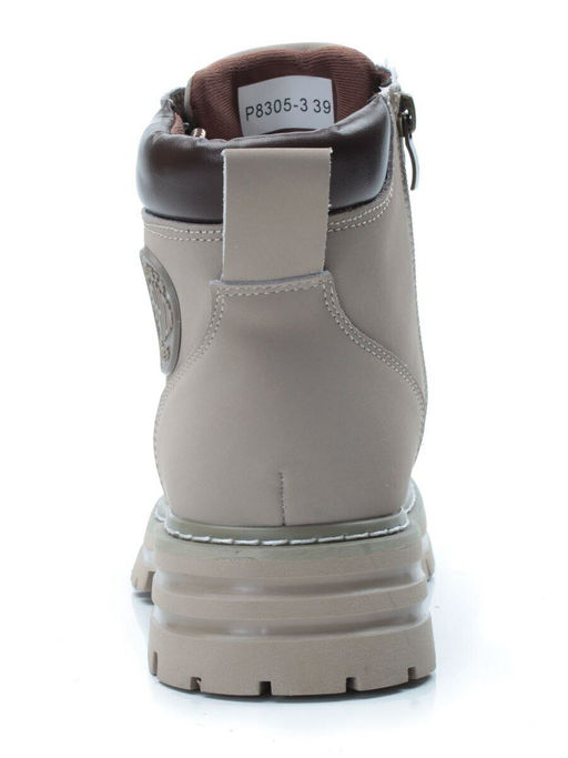 01-P8305-3 GRAY/BEIGE Ботинки демисезонные женские (натуральная кожа) - Фабричный китай фото 10