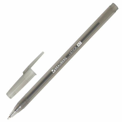 Цена за 5 шт.Ручка шар. Brauberg "i-Stick" (143443) черная, 0.7мм, одноразовая