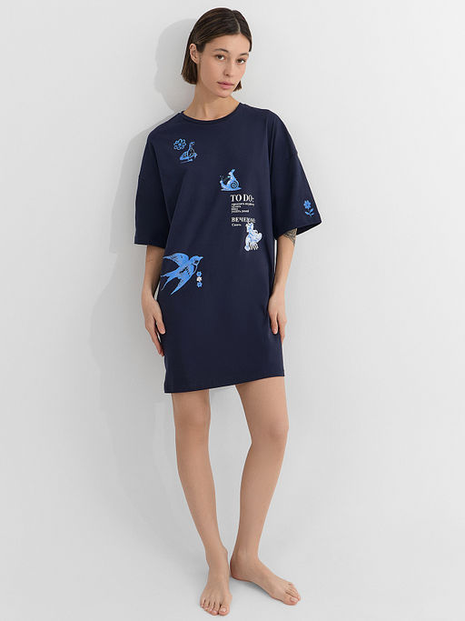 Туника домашняя женская синяя - Mark formelle фото 3