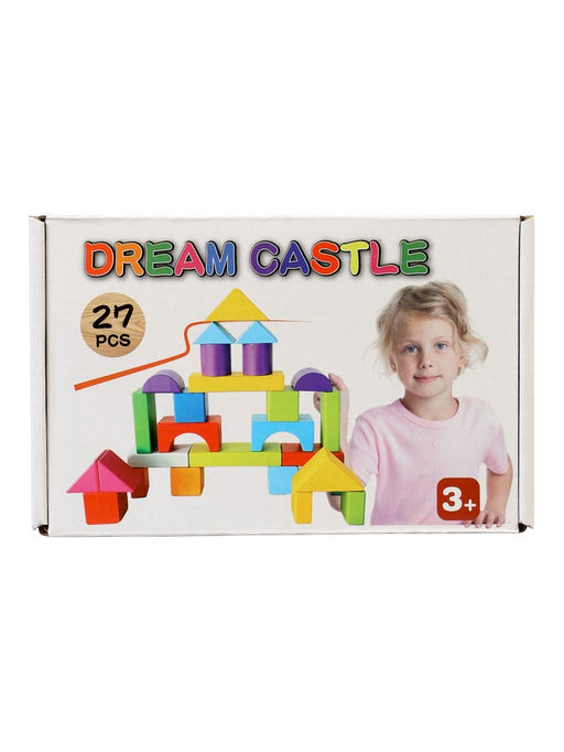 Кубики детские деревянные, 27 деталей, 3+