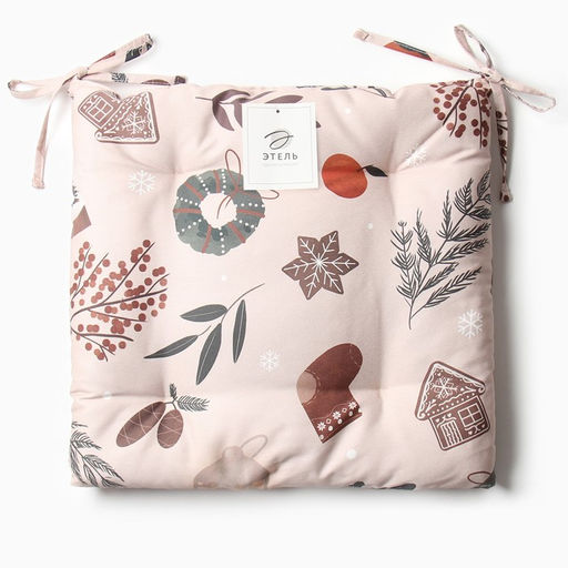 Сидушка Этель Новогодние украшения 42х42 см, 100% хл, саржа 190 г/м2  фото 5