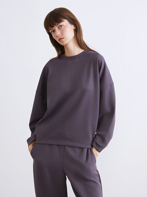 Bisiklet Yaka Kad?n Sweatshirt