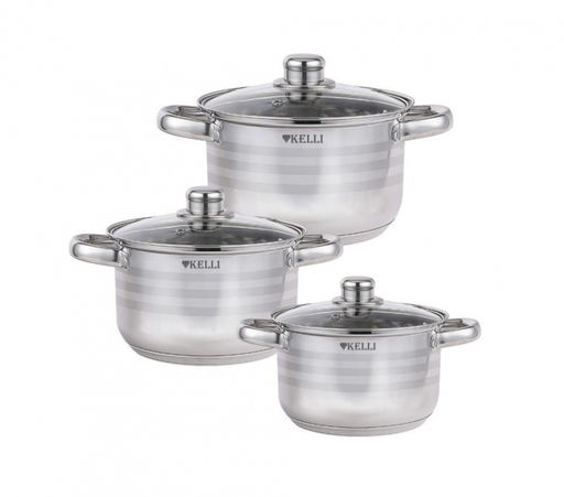 Набор кастрюль из 6-и предметов KL-4294 (1х4)