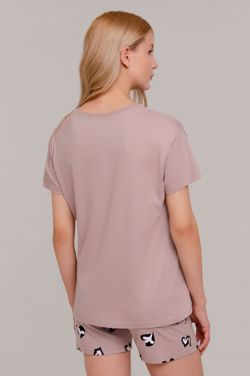 Арт. 9159 Пижама с шортами 42-50 (5 шт) Цвет:бежевый