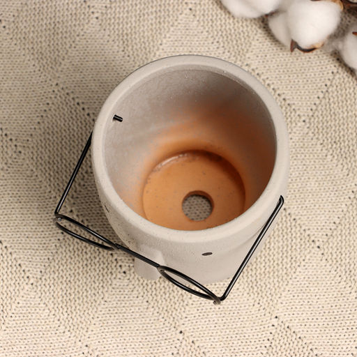 Декоративный горшок для цветов «Который выжил», 550, мл, 12×10×10 см, керамический, серый