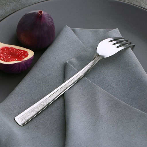 Цена за 12 шт. Вилка столовая Доляна Пулкин, длина 19.8 см, толщина 1.2 мм, серебристая  фото 3