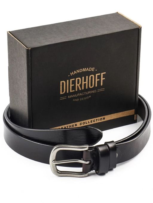 Мужской кожаный ремень Dierhoff ДРК 3052/1-30 Коричневый - Sergio valentini фото 2