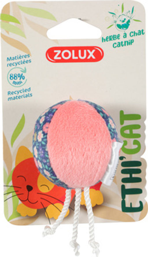 ZOLUX, Игрушка для кошек с кошачьей мятой "Мяч талисман в маргаритках", 580752