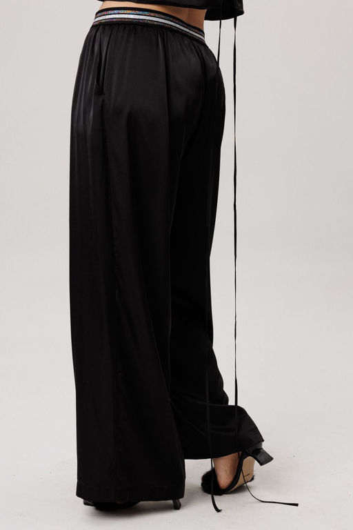 Брюки ANELLI 1734 блестящий черный