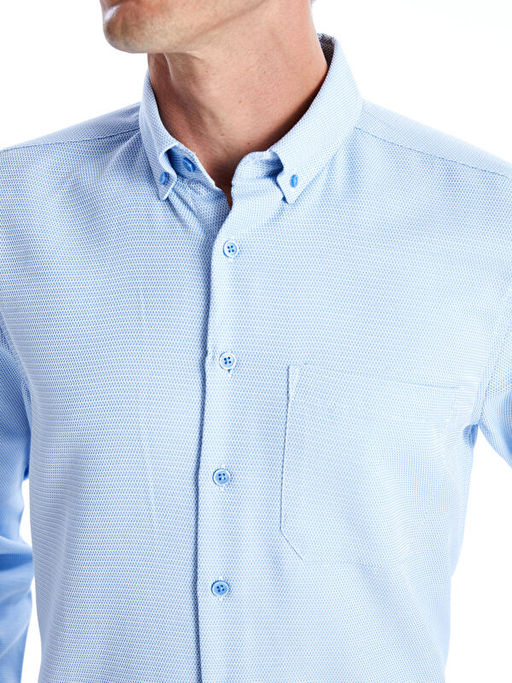 Regular Fit Uzun Kollu Arm?rl? Erkek Dokulu G?mlek