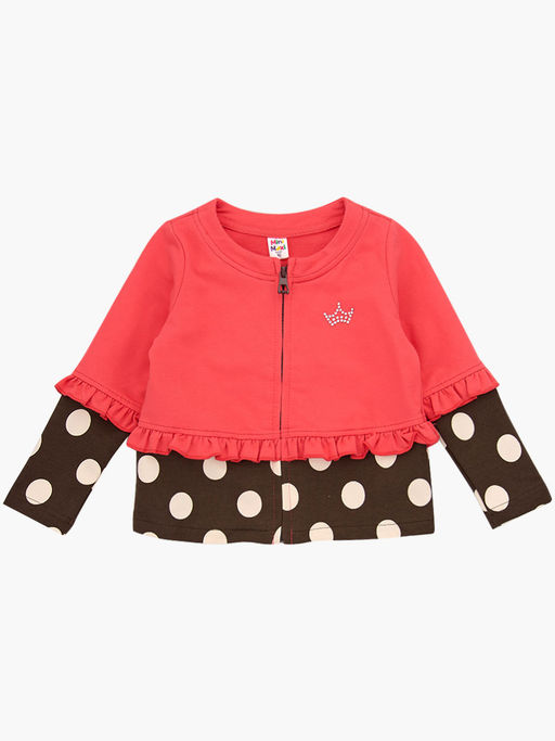 Джемпер на молнии UD 3839 коралловый - Mini maxi фото 3