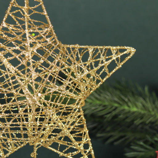 Верхушка на елку Звезда 18*5*22 см / SF2023-24 /уп 200/золото - Галеонтрейд фото 2