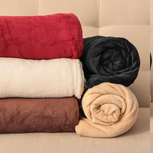 Плед «Этель», 180×200 см, корал-флис, коричневый