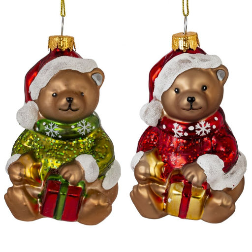 Украшение новогоднее "Медвежонок"., L6,5 W7 H10 см, 2в.