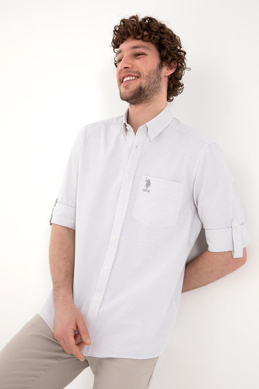 Erkek Gri Melanj Uzun Kollu G_mlek Sepette S_rpriz _ndirim - U.s. polo assn фото 3