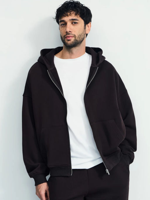 Худи relax fit на молнии / Zarina