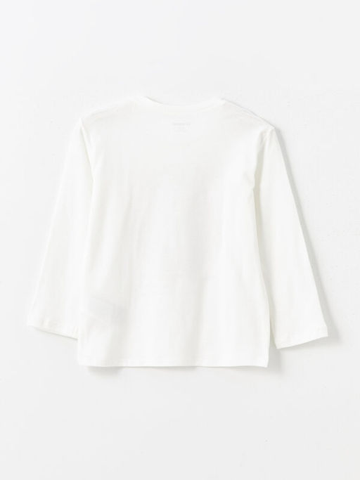 Bisiklet Yaka Uzun Kollu Bask?l? Erkek Bebek Ti??rt - Waikiki фото 2