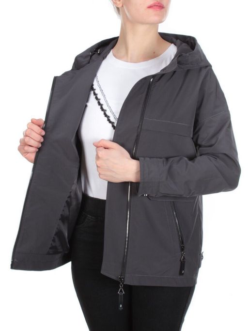 FY-229 DARK GRAY Ветровка женская АЛИСА (65% хлопок, 35% полиэстер) - Фабричный китай фото 9