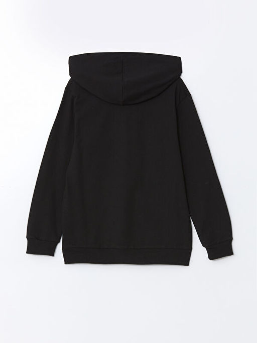 Kap??onlu K?z ?ocuk Fermuarl? Sweatshirt