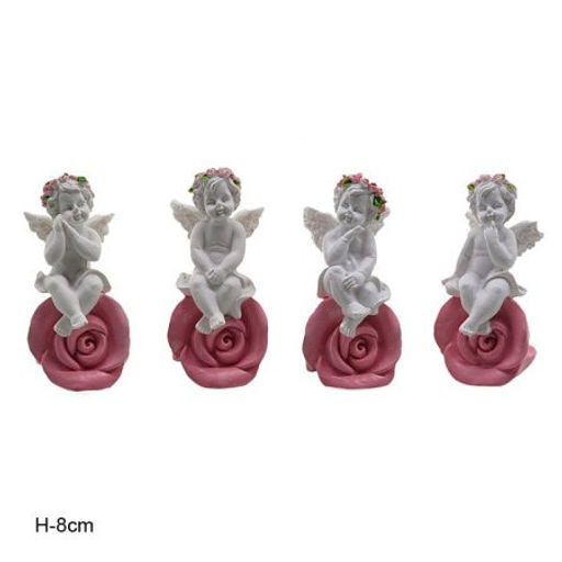 Фигурка Ангел на розе 8 см / L1761 /уп 4/480/ мягкая упаковка - Галеонтрейд фото 3
