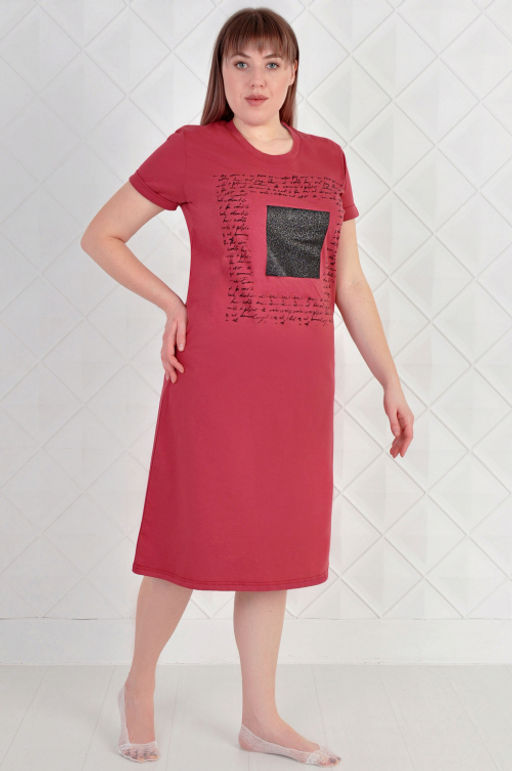 Арт. 4127 Туника женская 50-58 (5 шт) Цвет:бордовый