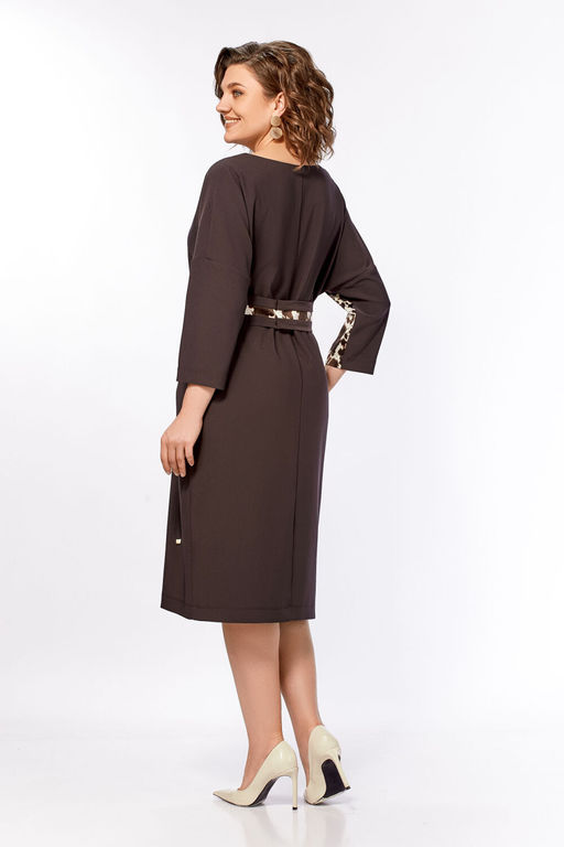 Платье Olga Style С1038 коричневый
