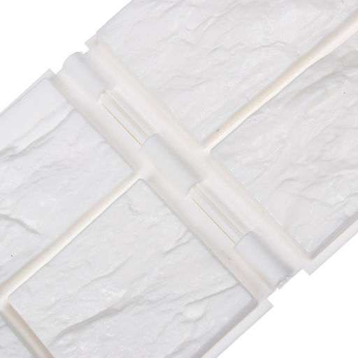 Ограждение декоративное, 24×177.5 см, 5 секций, пластик, белое, «Камень»