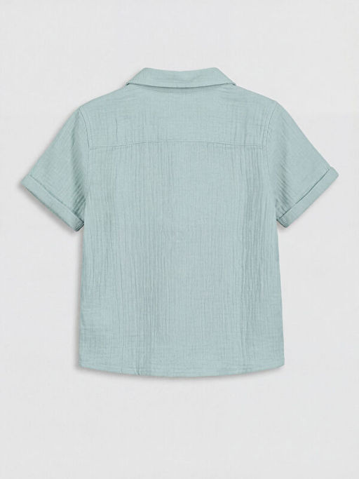 K?sa Kollu Dokulu Erkek ?ocuk G?mlek