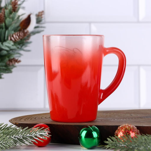 Кружка стеклянная новогодняя «Верь в чудеса!», 300 мл