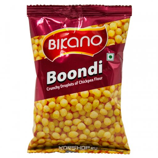 Хрустящие шарики из нутовой муки Boondi Bikano, Индия, 140 г Акция