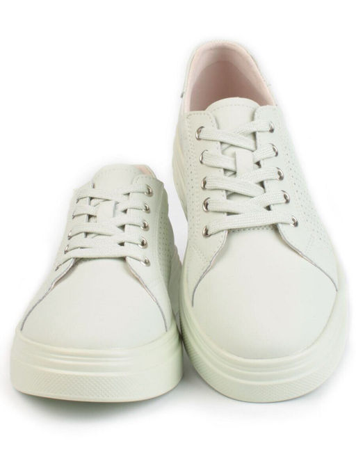 05-PDD162-2 LT. GREEN Кроссовки женские (натуральная кожа)