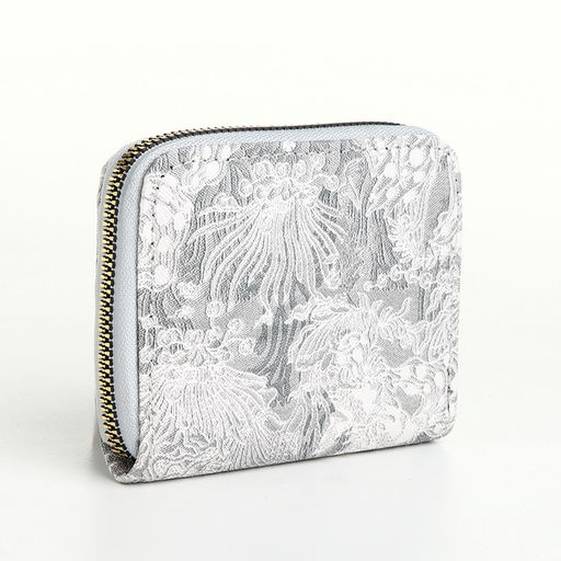 Кошелёк женский, маленький, на молнии, синий