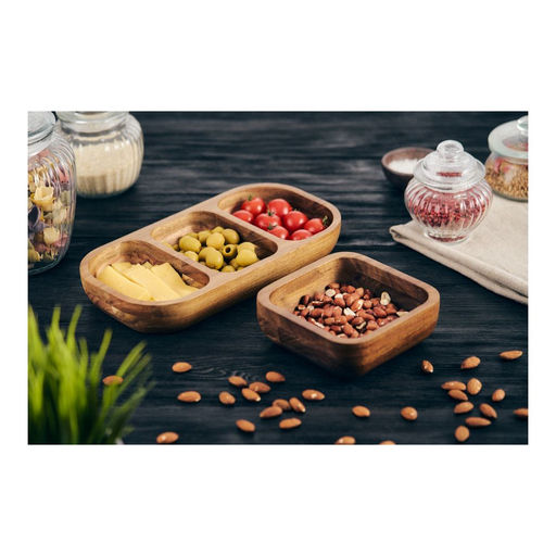 Миска сервировочная Walmer Organic 15х15 см, цвет темное дерево  фото 4