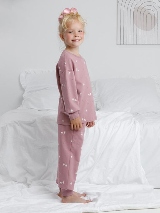 К 1587/морозная вишня,зайки на поляне пижама дет - Crockid фото 4