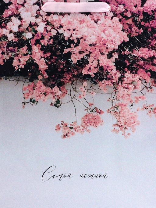 Цена за 2 шт. Пакет подарочный вертикальный Табебуйя розовая, M 25.5?30?9 см