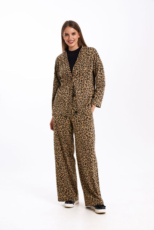 Костюм KaVari 8011 бежевый принт леопард  фото 6