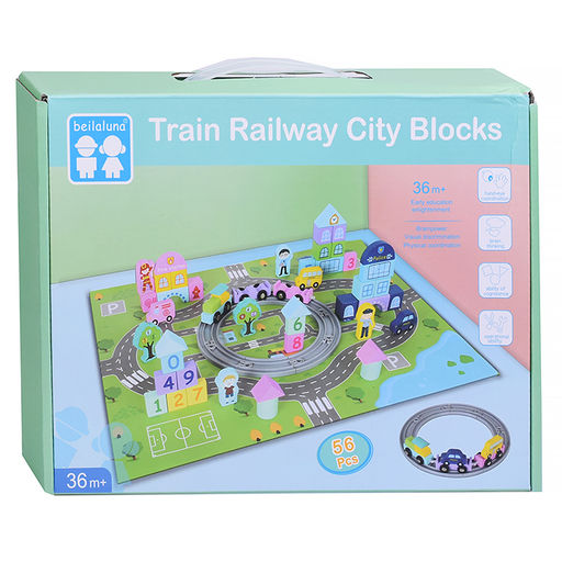 Трек с паровозом и фигурками, в коробке - Щепочка фото 9