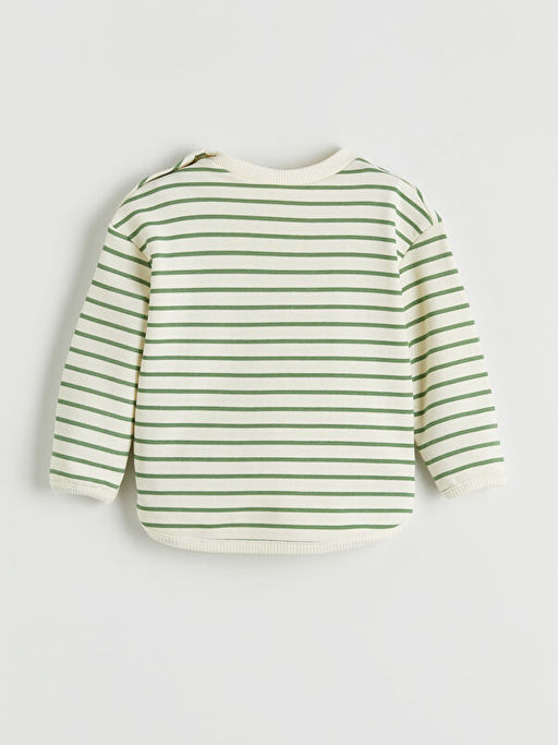 Bisiklet Yaka ?i?ek Nak??l? K?z Bebek Sweatshirt