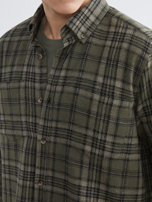 Regular Fit Uzun Kollu Ekose Erkek G?mlek