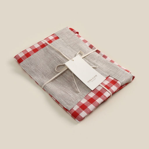 Сумка шоппер SL HOME Red cage, 50?50 см, 100% лён, 150 г/м2