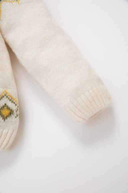 Свитер с этническим узором для маленьких мальчиков - Defacto фото 3