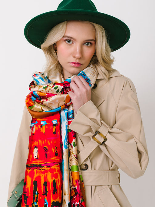 Большой, мягкий, тонкий и очень нежный двусторонний палантин - Tantino фото 7