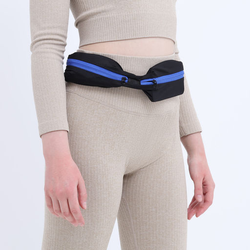 Поясная сумка для бега на молнии, цвет чёрный/синий - Simaland фото 3